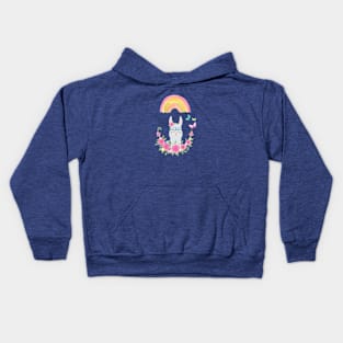 Sweet Llama with the Rainbow Kids Hoodie